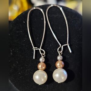Silvertone earrings for pierced ears